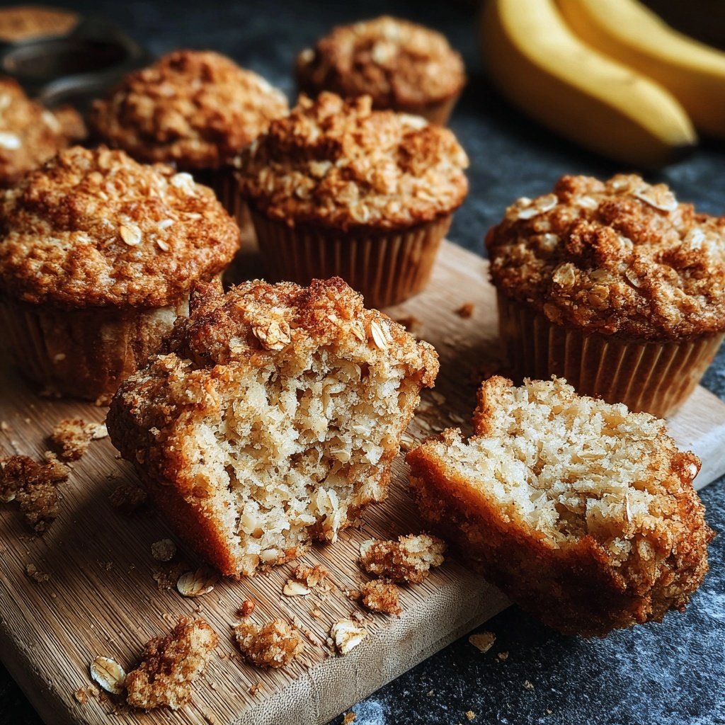 Banana Oatmeal Breakfast Muffins