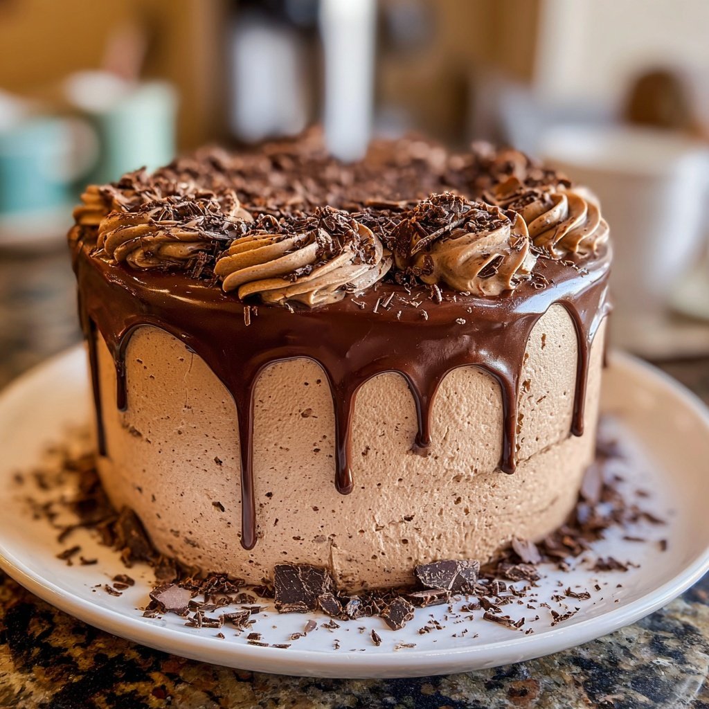 Rich Chocolate Cake With Chocolate Buttercream