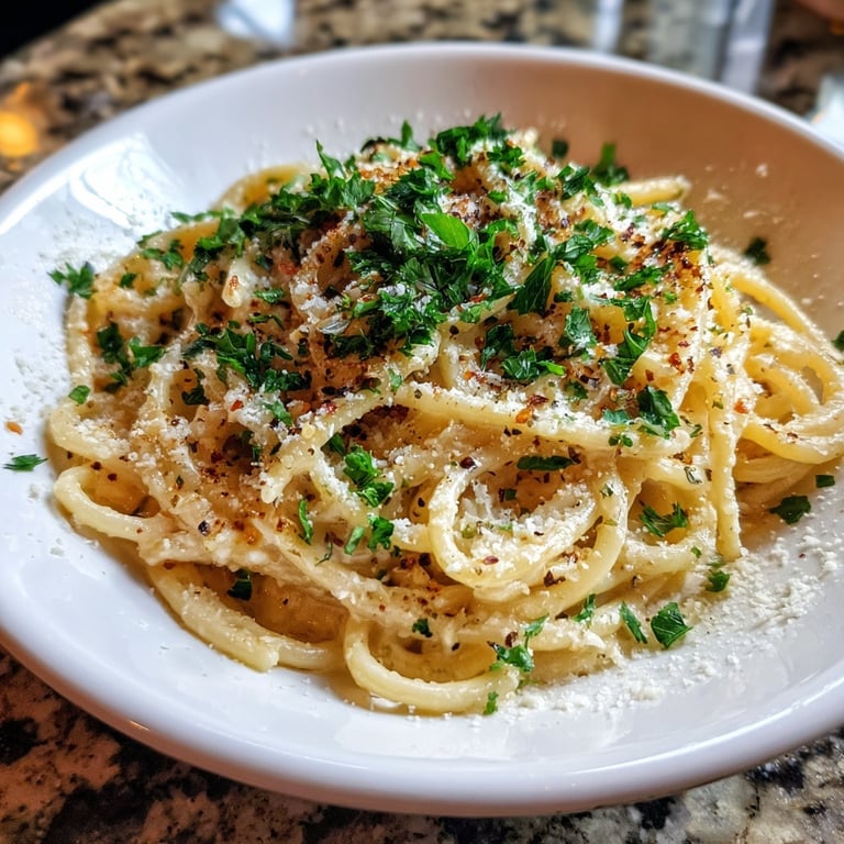 Creamy Garlic Parmesan Spaghetti Recipe