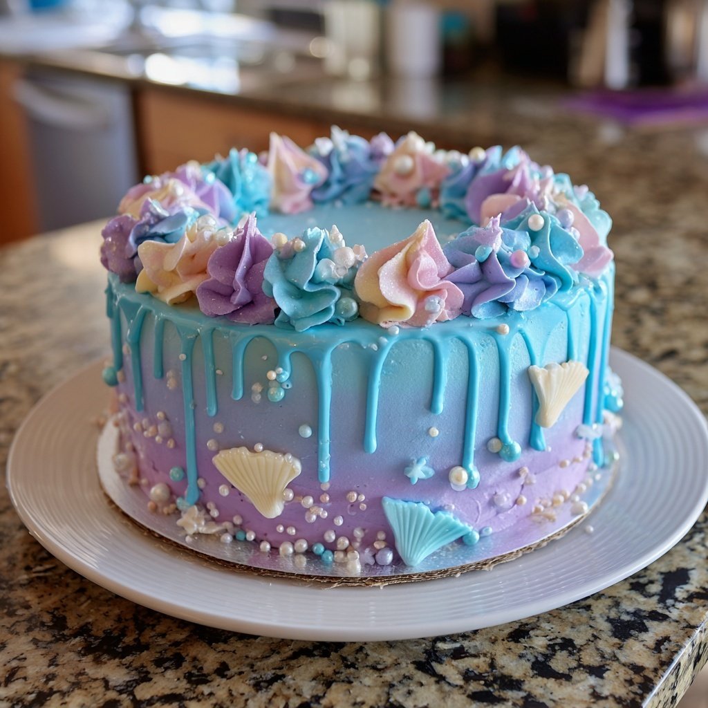 Simple Pisces Birthday Cake