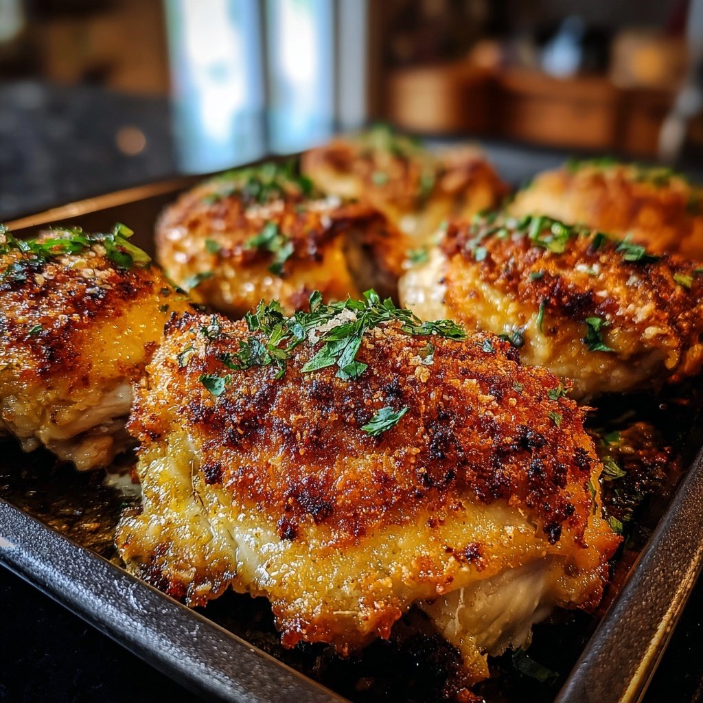 Healthy Baked Garlic Parmesan Chicken