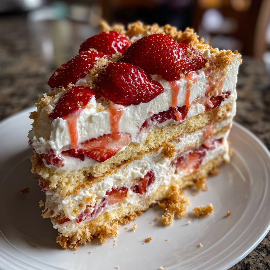 Strawberry Shortcake Icebox Cake