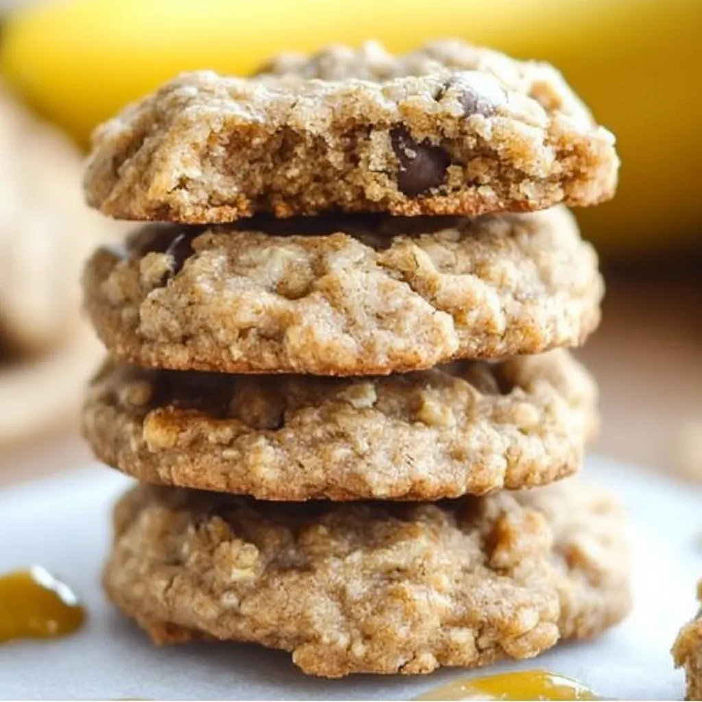 Chewy Banana Oatmeal Cookies