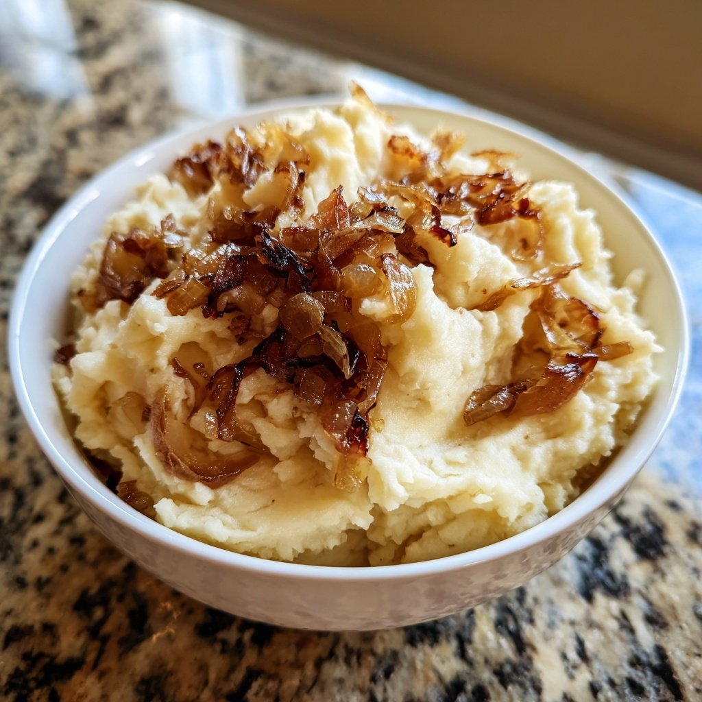 Best Ever Caramelized Onion Mashed Potatoes