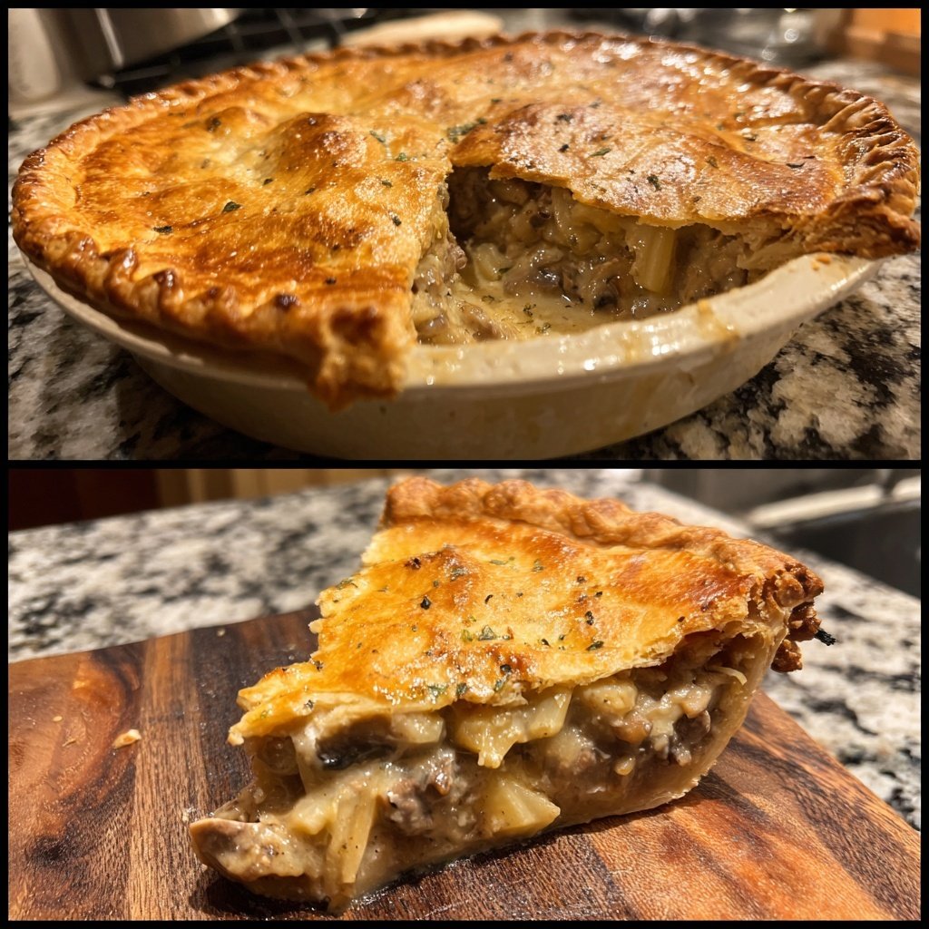 Comfort Food Beef and Mushroom Pot Pie